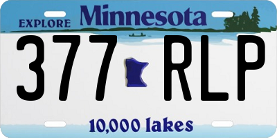 MN license plate 377RLP