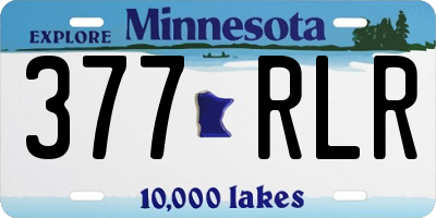 MN license plate 377RLR