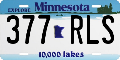 MN license plate 377RLS