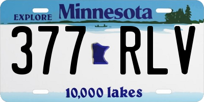 MN license plate 377RLV