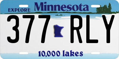 MN license plate 377RLY