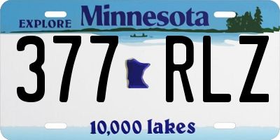 MN license plate 377RLZ