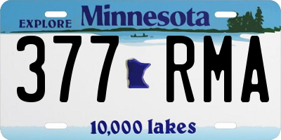MN license plate 377RMA