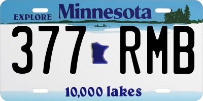 MN license plate 377RMB