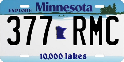 MN license plate 377RMC
