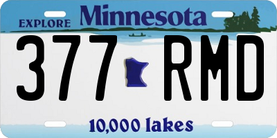 MN license plate 377RMD