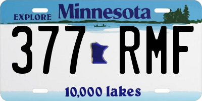 MN license plate 377RMF