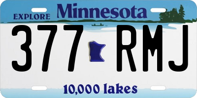 MN license plate 377RMJ