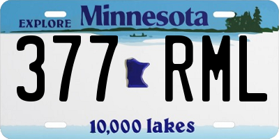 MN license plate 377RML