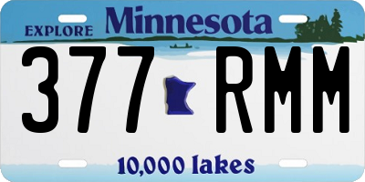 MN license plate 377RMM