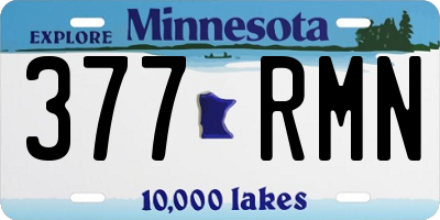 MN license plate 377RMN