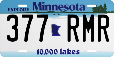 MN license plate 377RMR