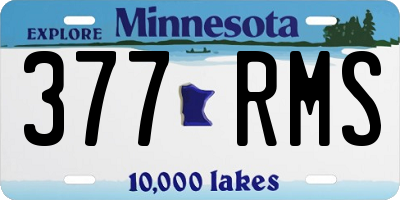MN license plate 377RMS