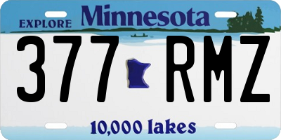 MN license plate 377RMZ