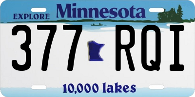 MN license plate 377RQI
