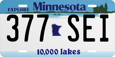 MN license plate 377SEI