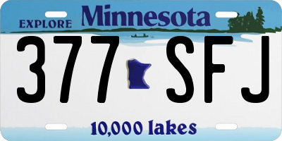 MN license plate 377SFJ