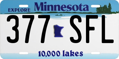MN license plate 377SFL