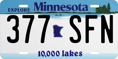 MN license plate 377SFN