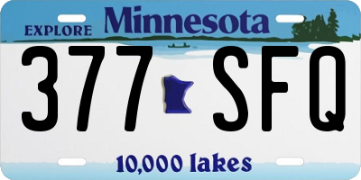 MN license plate 377SFQ