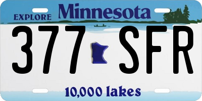 MN license plate 377SFR