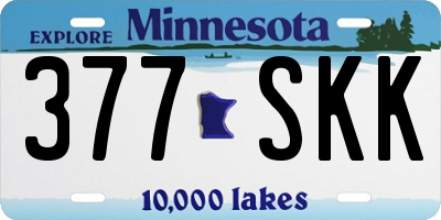 MN license plate 377SKK