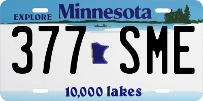 MN license plate 377SME