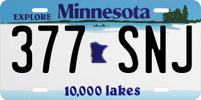 MN license plate 377SNJ