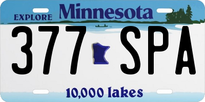 MN license plate 377SPA