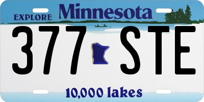 MN license plate 377STE