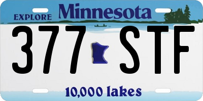 MN license plate 377STF