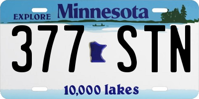 MN license plate 377STN