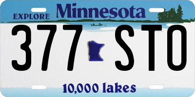 MN license plate 377STO