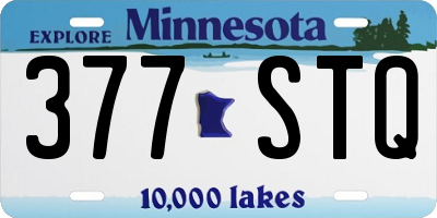 MN license plate 377STQ