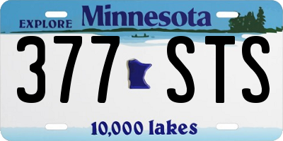 MN license plate 377STS