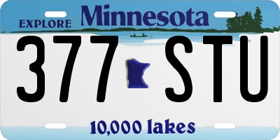 MN license plate 377STU