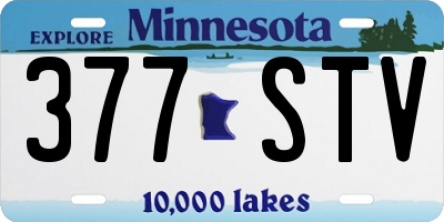 MN license plate 377STV