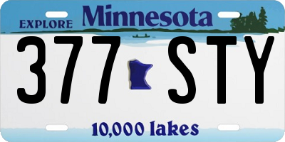 MN license plate 377STY