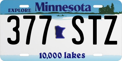 MN license plate 377STZ
