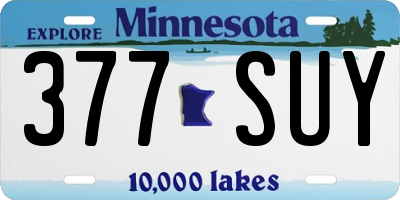 MN license plate 377SUY