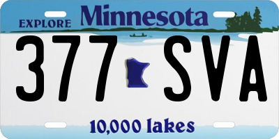 MN license plate 377SVA
