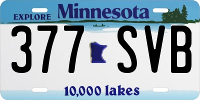 MN license plate 377SVB