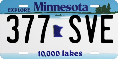 MN license plate 377SVE