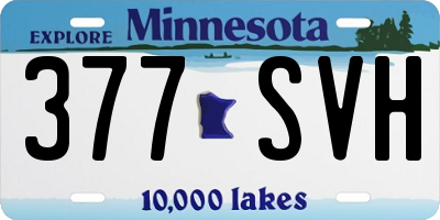 MN license plate 377SVH