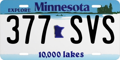 MN license plate 377SVS