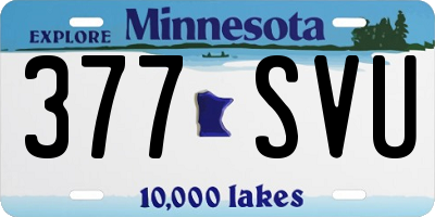 MN license plate 377SVU
