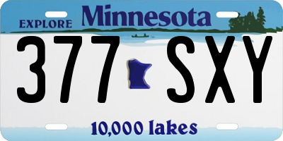 MN license plate 377SXY