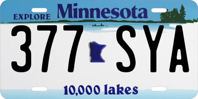 MN license plate 377SYA