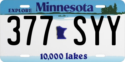 MN license plate 377SYY