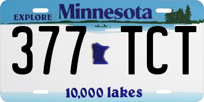MN license plate 377TCT